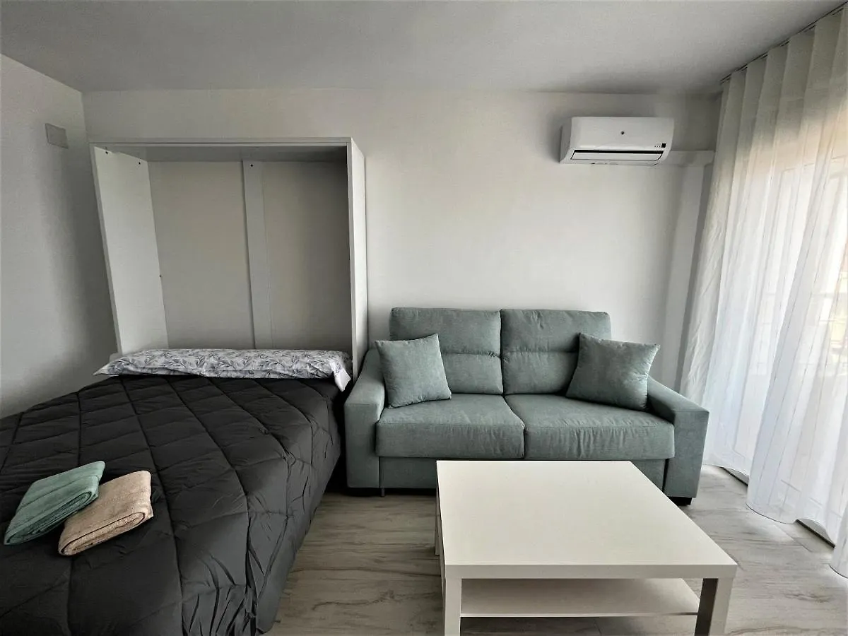 Ver853 - Estudio Con Terraza Vistas Al Mar, Piscina, Playa, Centro 토레몰리노스 아파트