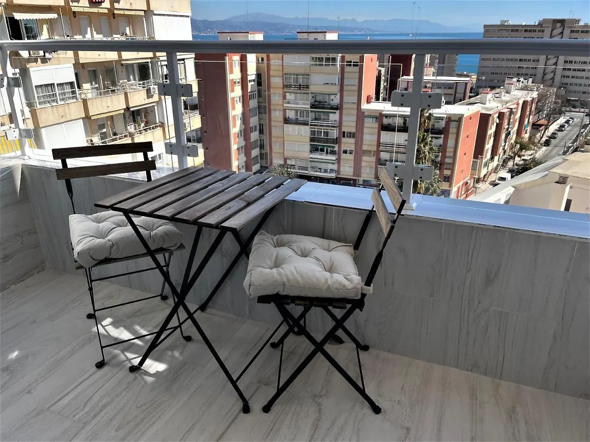 Ver853 - Estudio Con Terraza Vistas Al Mar, Piscina, Playa, Centro 토레몰리노스